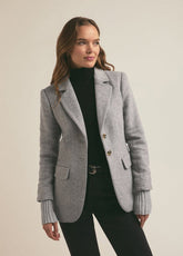Favorite Daughter The City Blazer in Frost Gray