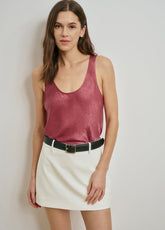 Favorite Daughter The Clean Cut Tank in Earth Red