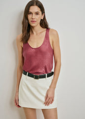 Favorite Daughter The Clean Cut Tank in Earth Red