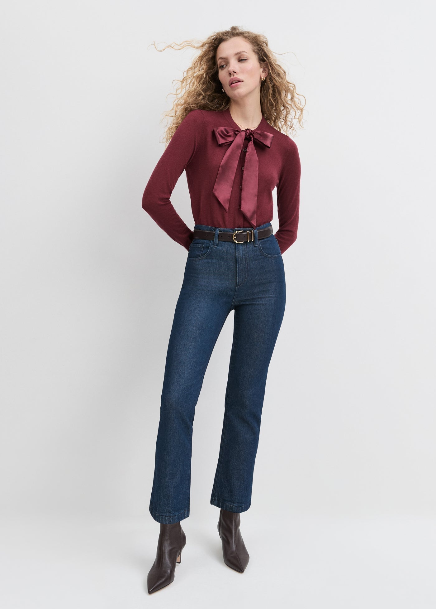 Favorite Daughter The Valentina Super High Rise Straight in Pepper