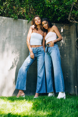 Fidelity Talia Denim in Harem Blue