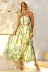 Forest Favors Maxi Dress - Green