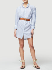 Frame Pleated Clean Collar Dress