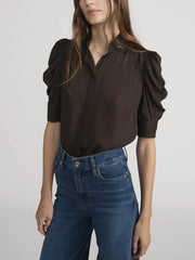 Frame The Gillian Top in Americano Multi