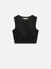Frame The Mesh Twist Tank in Black