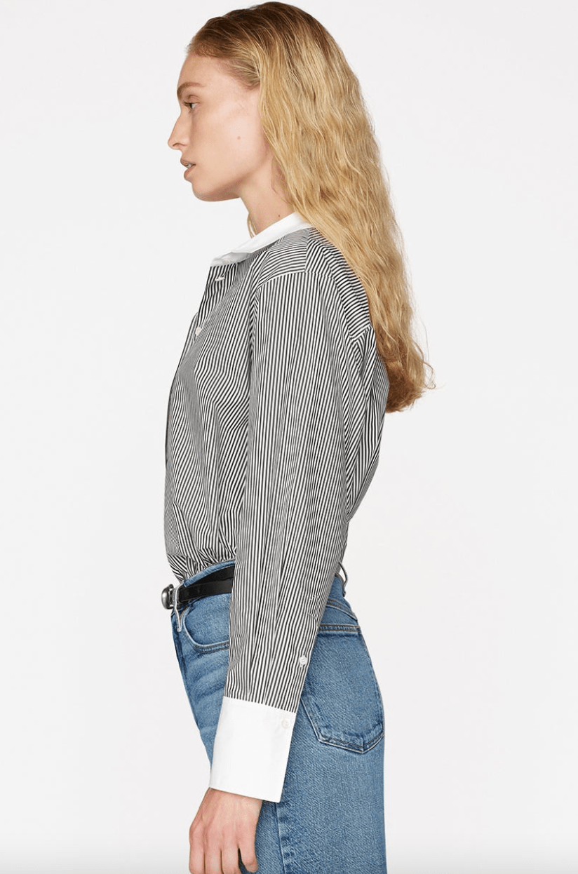 Frame The Oversized Shirt in Noir Multi