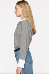 Frame The Oversized Shirt in Noir Multi