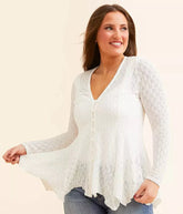 Free People Janey Lace Top in Ivory