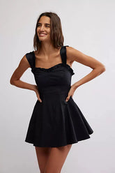 Free People Midnight Magic Mini Dress in Black