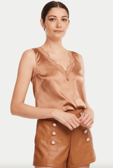Generation Love Aida Lace Tank in Mocha