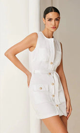 Generation Love Billie Cotton Sateen Dress in White