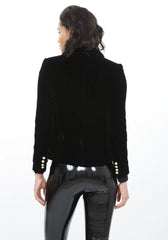 Generation Love Cara Blazer in Black Velvet