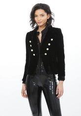 Generation Love Cara Blazer in Black Velvet