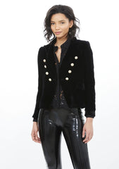 Generation Love Cara Blazer in Black Velvet