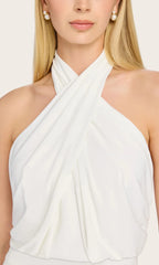 Generation Love Edith Halter Top in White