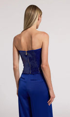 Generation Love Ettie Sequin Bustier in Ultramarine