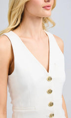 Generation Love Isadora Crepe Vest in White