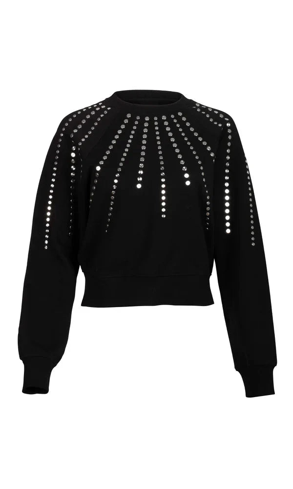 Generation Love Juno Studded Sweatshirt in Black