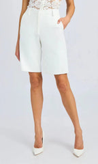 Generation Love Katina Crepe Bermuda Shorts in White