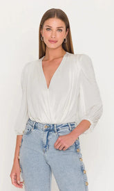 Generation Love Lehti Jersey Bodysuit in White