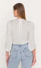 Generation Love Lehti Jersey Bodysuit in White
