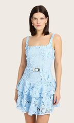 Generation Love Lisette 3D Lace Dress in Blue Breeze