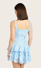 Generation Love Lisette 3D Lace Dress in Blue Breeze