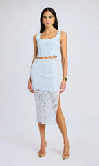 Generation Love Rave Sequin Lace Skirt in Opal
