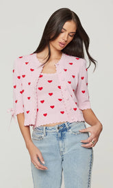 Generation Love Tess Hearts Intarsia Cardigan