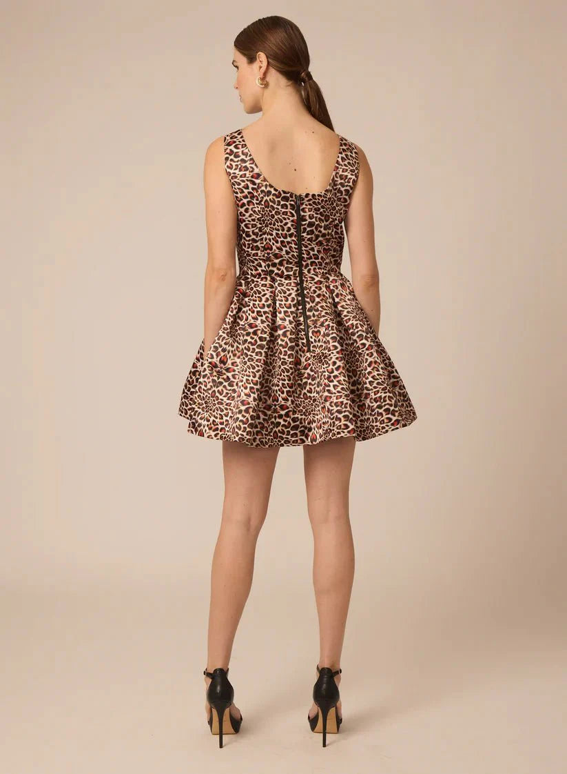 Gilner Farrar Adrianne Dress in Kaleidscope Leopard Print