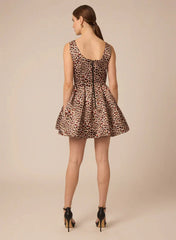 Gilner Farrar Adrianne Dress in Kaleidscope Leopard Print