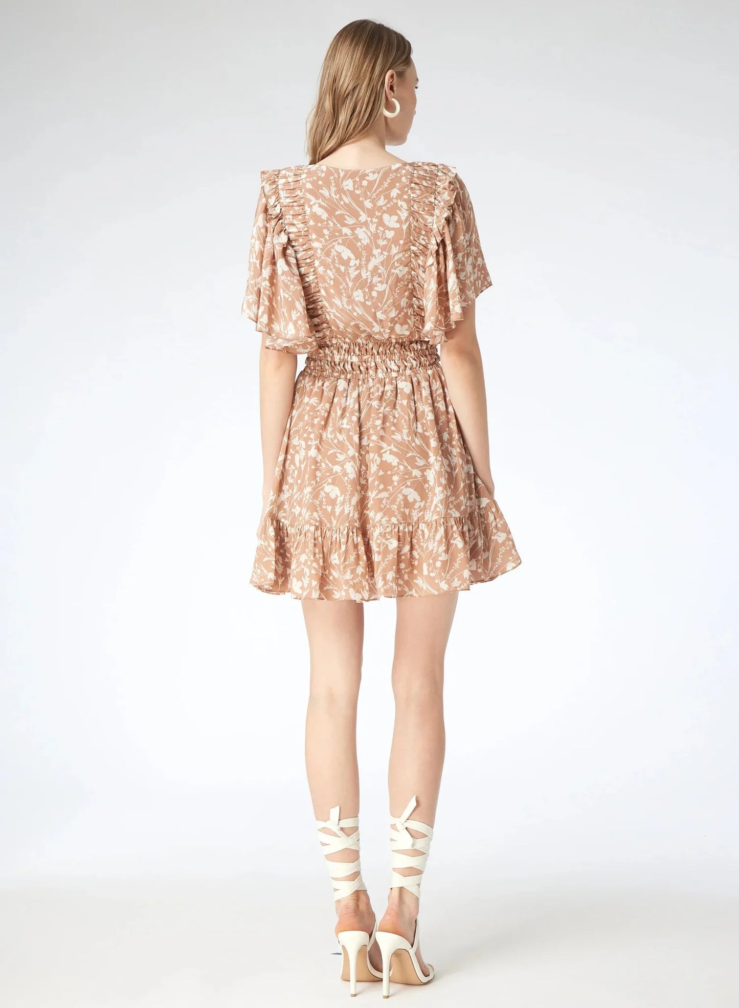 Gilner Farrar Desiree Dress in Khaki Thistle