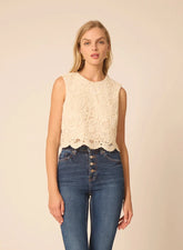 Gilner Farrar Niomi top in Lace Embroidery