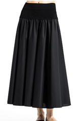 Go Silk Go In On The Yoke Skirt in Black