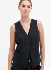 Go Silk Go Vested Interest in Washed Black