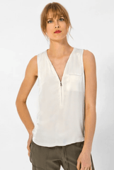Go Silk Go Zippy Tank Luxe in White