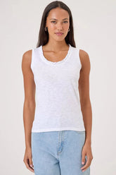 Goldie Tees Madelyn Tank in White
