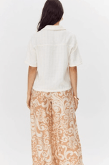 Greylin Chelly Textured Pullover Boxy Polo Shirt
