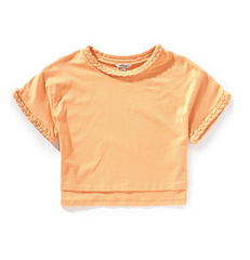 Habitual Girl Braided Tee in Peach