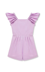 Habitual Girl Flutter Sleeve Romper in Lilac