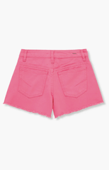 Habitual Girl Frayed Hem Short in Dark Pink