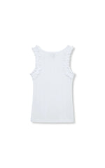 Habitual Girl Ruched Sleeve Tank Top in White