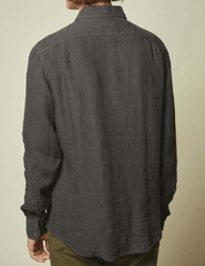 Hartford Linen Shirt in Charcoal (FINAL SALE)