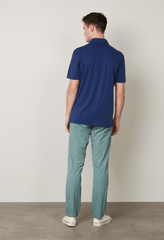Hartford Slub Jersey Polo in Worker Blue