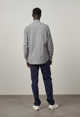 Hartford Twill Paul Shirt in Grey Green
