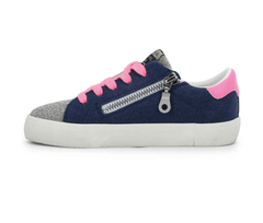 Havana Vintage Kid Vail Low Top Sparkle Sneaker in Navy Matte