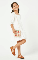 Hayden Girls Button Detail Tiered Dress