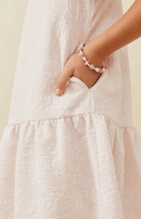 Hayden Girls Floral Textured Cap Sleeve Dress