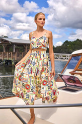 Hunter Bell Eva Skirt in Coastal Converstation