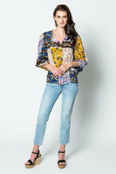 Hunter Bell Finley Blouse in Wildflower Patchwork